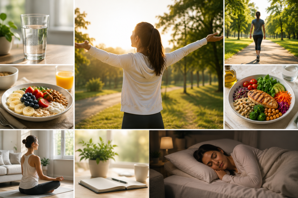 Why Am I Always Tired? Common Causes of Low Energy and Nutrients That Support Energy 18 Healthy lifestyle habits to support natural energy levels including hydration, balanced nutrition, walking, sunlight and quality sleep