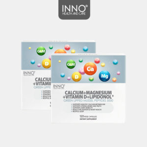 INNO Health Calcium + Magnesium + Vitamin D + Lipidonolpy 120Vege Capsule - Image 3