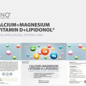 INNO Health Calcium + Magnesium + Vitamin D + Lipidonolpy 120Vege Capsule - Image 2