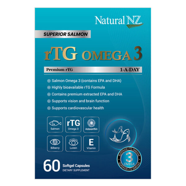 1000x1000 Natural NZ Premium Salmon rTG Omega3 60 Softgel(s) FRONT (1)