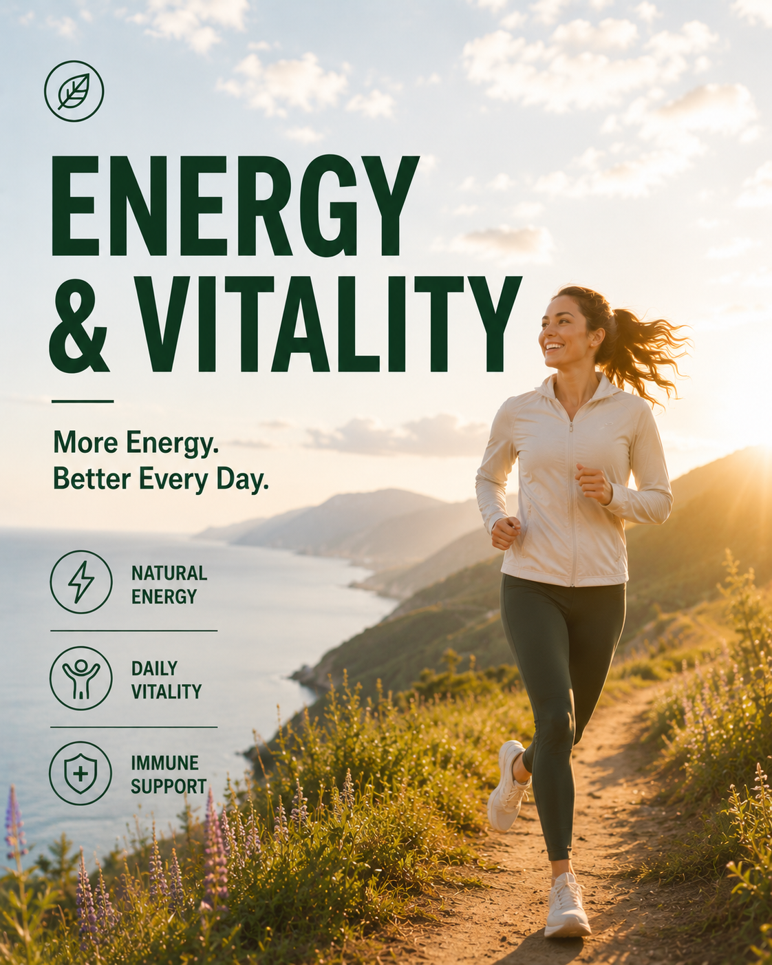 Home 10 Energy and vitality wellness category image featuring active lifestyle and healthy living in New Zealand